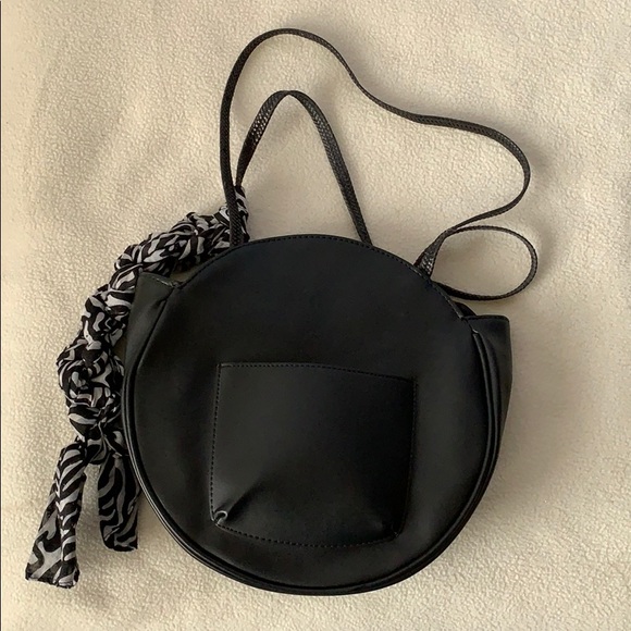 Scarf & Round Purse Combo - black - Picture 6 of 16